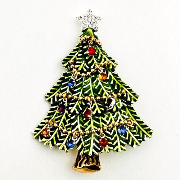 Avon Collectible 2008 Large Christmas Tree Brooch/Pin - Picture 2 of 9